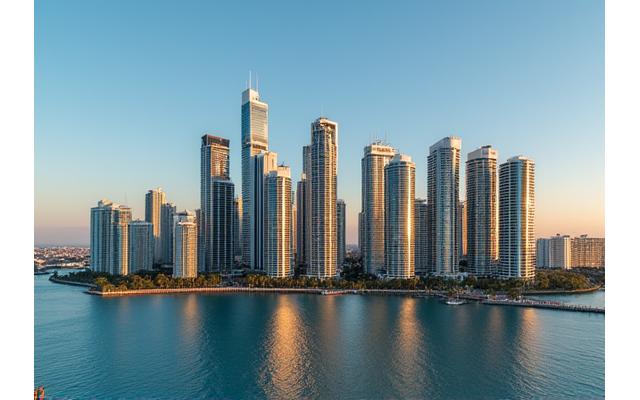 Miami financial district skyline at sunset, representing the firm's foundation