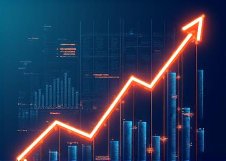 Abstract financial growth chart displaying upward trends and data, symbolizing investment strategy